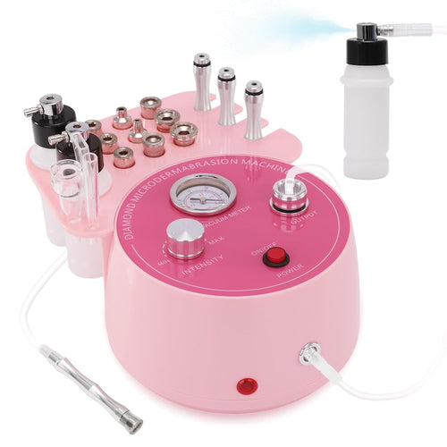 3 in 1 Diamond Microdermabrasion Machine,  0-70Cmhg Suction Dermabrasion Facial Machine, Professional Skin Care Device for Home and Salon Use, Face Pore Vacuum Glow Equipment